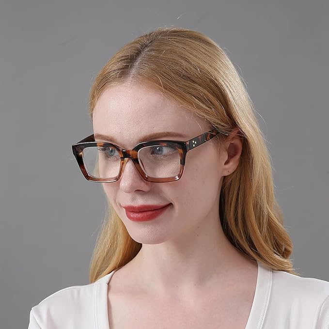 DXYXYO Reading Glasses Women 2.75+ Blue Light Blocking Men Oversized Rectangle Computer Readers 3 Pack Retro Fashion Oprah Style Square