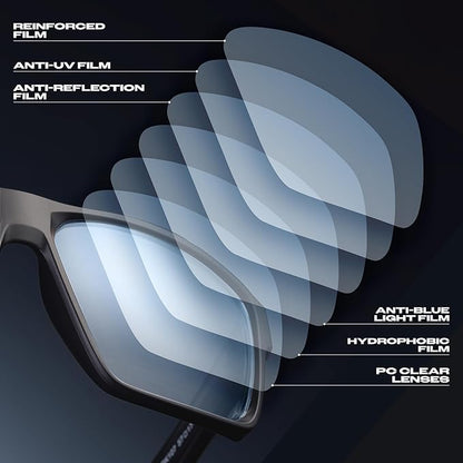 Titan Gaming Glasses, Blue Light Blocking, Night Driving Glasses for Men, Computer Protection Christmas Gift for Gamers