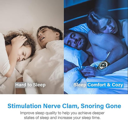 Anti-Snoring Device, Smart Wristband with Bionic Detection, Sleep Position Monitor, Conductive Patch Technology, Designed to Reduce Snoring Improve Nighttime for Men & Women