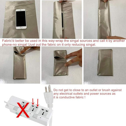 Amradield Faraday Fabric 39"x 43" Faraday Cloth Ripstop Plaid Nickel Copper Polyester Material Influence RF Signals WiFi Cell Bluetooth RFID Guards You Against Harmful Frequencies and Data Theft