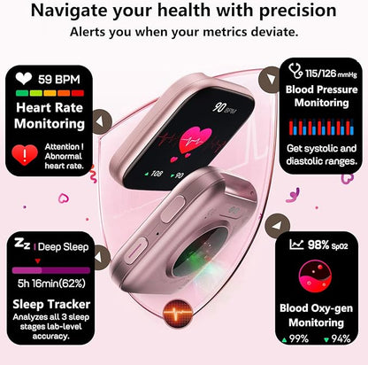 MorePro Fitness Tracker with 24/7 Heart Rate & Blood Pressure Monitor, Smart Watch with Blood Oxy-gen, Sleep Tracking, Fitness Watch 120+ Sports Modes, Answer/Make Calls for Men and Women