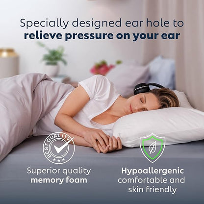Side Sleeping Pillow Cover - Machine Washable Pillow Case for Standard or Soft Side Sleeping Pillow - Pillow Sold Separately