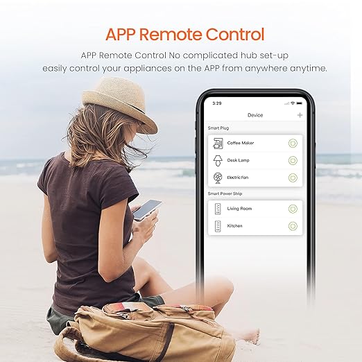 TENDA SP3 (1 Pack) Smart Plug WiFi Outlet Switch, Compatible with Alexa & Google Assistant for Voice Control, Timer & Schedule Function, Compact Design, UL FCC RoHS Certified, No Hub Required