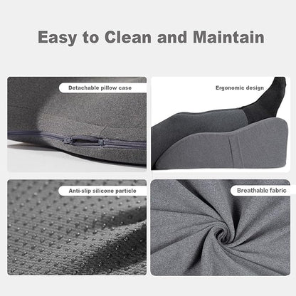 Leg Elevation Pillow with Soft Memory Foam, Wedge Pillow for Reading, Rest, Surgery, Relieves Back, Swelling, Hip, Knee Pain and Improves Blood Circulation