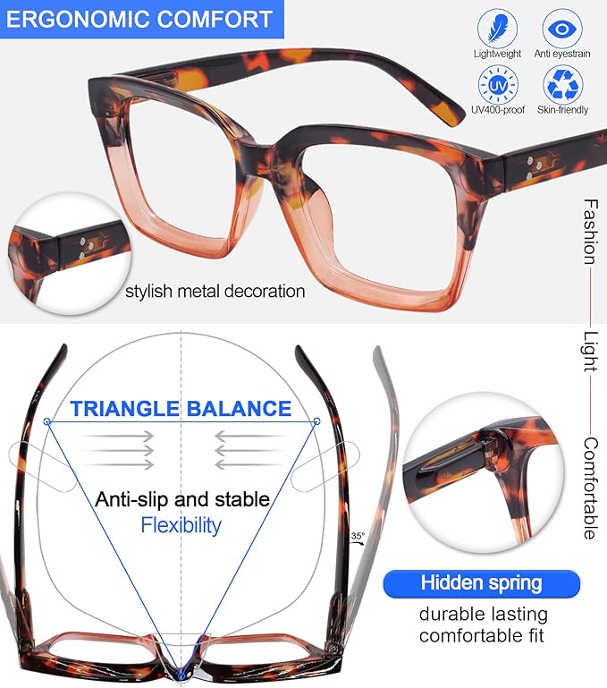 MARE AZZURO Computer Eyewear Women Blue Blocking Eyeglasses Brown Clear Gaming Glasses Female No Degree