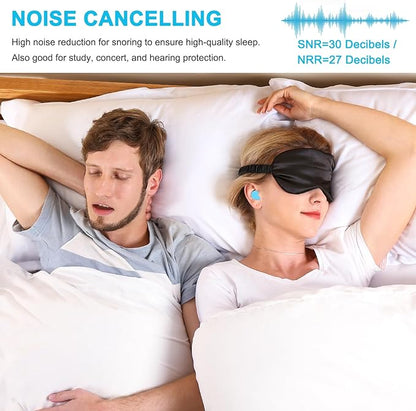 Ear Plugs for Sleeping, Waterproof Moldable Silicone EarPlugs for Sleeping Noise Cancelling, Mowing, Swimming and Concerts