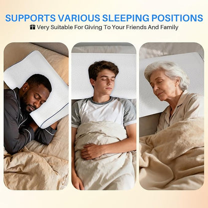 Hopihe Smart Sunrise Alarm Clock Pillow Sound Machine for Sleep with Bluetooth Speaker & Sunset Simulation, Cervical Pillow with White Noise Machine,Wake-Up Light for Sleep Bedroom Home Decor