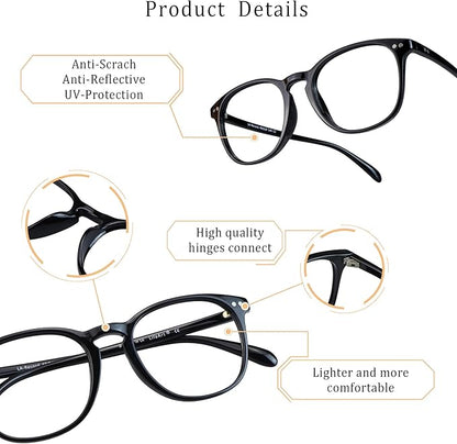 LifeArt Blue Light Blocking Glasses Anti Eyestrain Computer Reading Glasses Gaming GlassesTV Glasses Women and Men Anti Glare