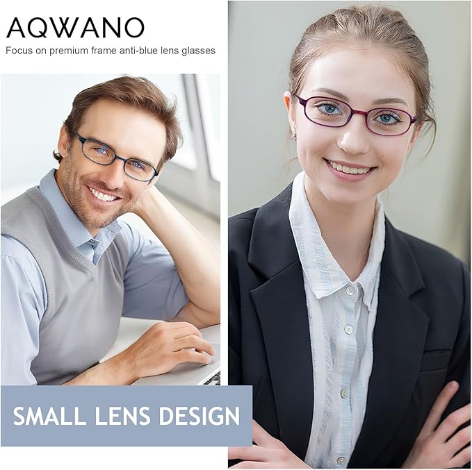 AQWANO 2 Pack Blue Light Blocking Computer Reading Glasses UV Protection Flexible TR90 Frame Lightweight Readers Glasses for Women Men +2.25