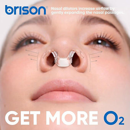 Brison Nasal Dilators for Breathing and Sleeping - 3 Pack Anti Snoring Nose Vents Opener for Better Breathing Sleep ing and Activity Improves Airflow - Hard, Transparent