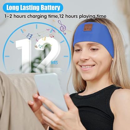 Bluetooth Sleeping Headphones, Headband Headphones for Side Sleepers, Wireless Headband for Yoga, Running, Workout, Travel, Sports, Unique Presents for Adult Teens