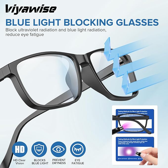 G5 Blue Light Blocking Glasses for Women & Men, Eye Strain Protection Bluelight Blockers for Reading Computer Gaming