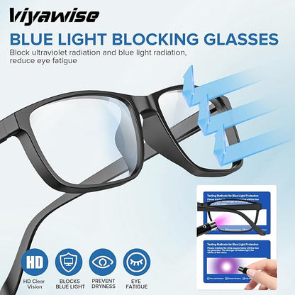 G5 Blue Light Blocking Glasses for Women & Men, Eye Strain Protection Bluelight Blockers for Reading Computer Gaming