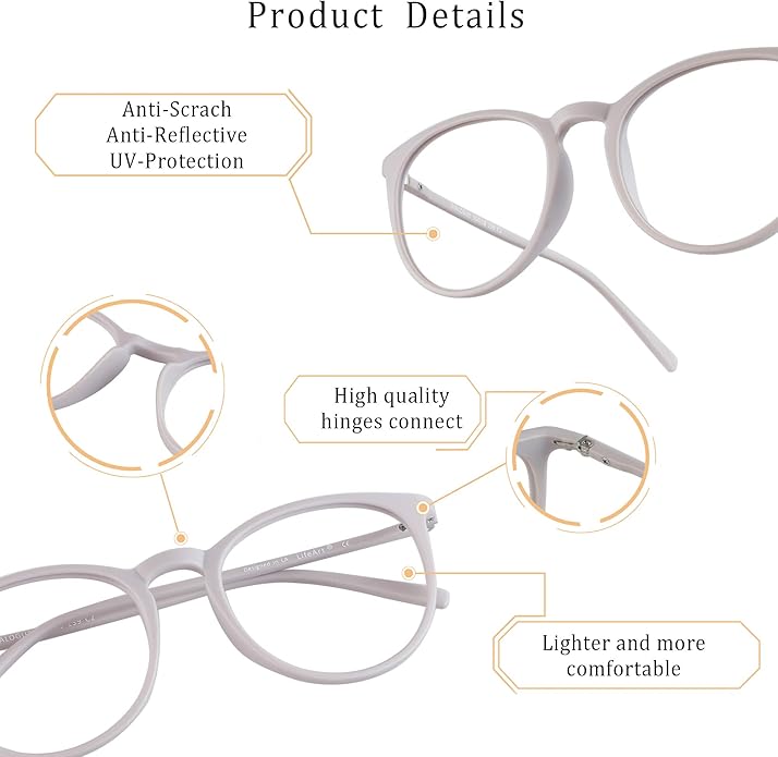LifeArt Blue Light Blocking Glasses, Anti Eyestrain
