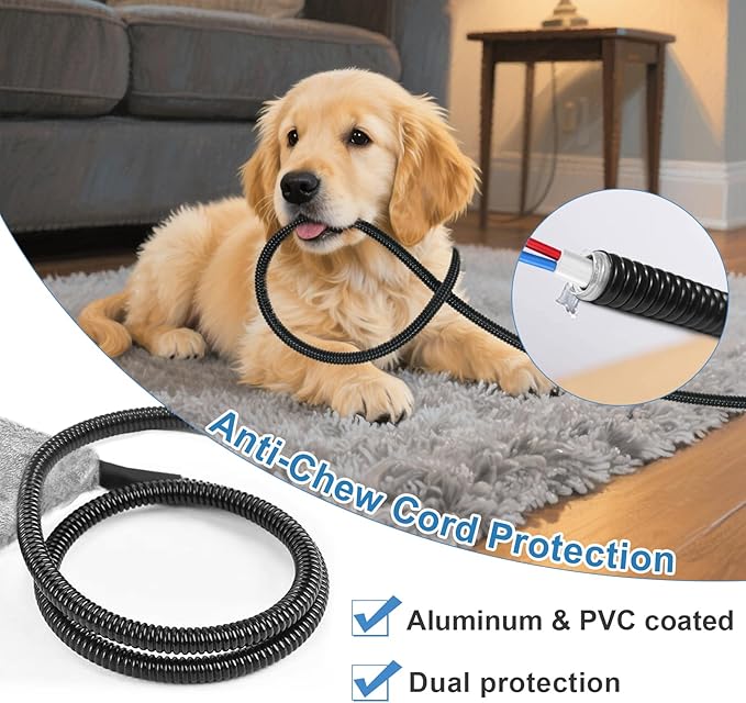Large Dog Heating Pad 36x24 in with Smart Thermostat Switch and Power Line Protection Tube,Obtained MET and UL Dual Certification,Waterproof Pet Heating Pad with Long Velvet Cloth Cover