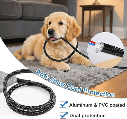 Large Dog Heating Pad 36x24 in with Smart Thermostat Switch and Power Line Protection Tube,Obtained MET and UL Dual Certification,Waterproof Pet Heating Pad with Long Velvet Cloth Cover
