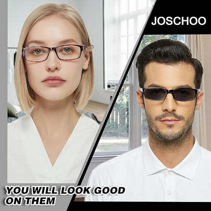 JOSCHOO Computer Reading Glasses for Women and Men 6 Pack Blue Light Blocking Spring Hinge Readers