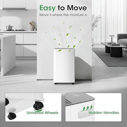 2500 sq.ft Dehumidifier for Basement, Smart APP WiFi Control,35 Pint Dehumidifiers for Home with Drain Hose, 24H Timer & Child Lock, Quiet & Eco, Ideal for Large Rooms, Bathroom, Bedroom, Garage