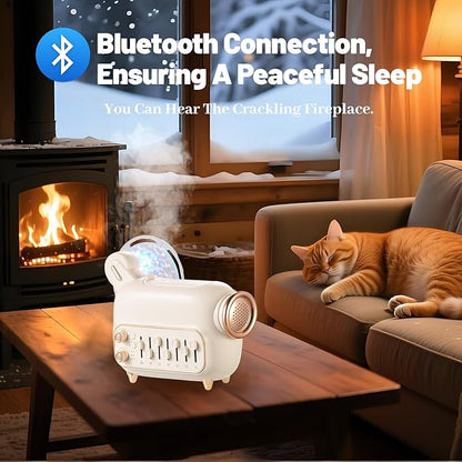 Dreamweaver Portable Sleep Sound Therapy, 7 Natural Sounds Style DIY Mixer White Noise Machine with Humidifier,Essential Oil Diffuser Water Ripple Light Projector&Bluetooth Speaker