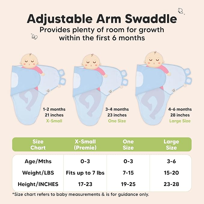 3-Pack Organic Baby Swaddle Sleep Sacks - Swaddles for Newborns, Infant 0-3 Months, Baby Girls, Boys, Soft & Snug Newborn Sleep Sack, Nursery Swaddling Blankets (ABC Land Cloud, OS)