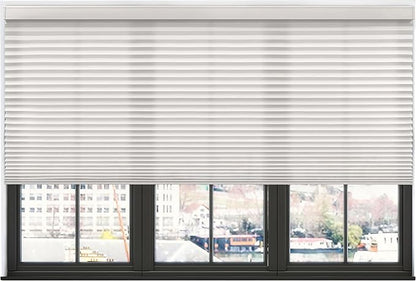 BlindsAvenue Simply Motorized Cellular Shades with Remote Control, Automatic Electric Cordless Wireless Blinds for Indoor Window, Light Filtering Blind, Color: White Dove, Size: 70.5" W x 72" L