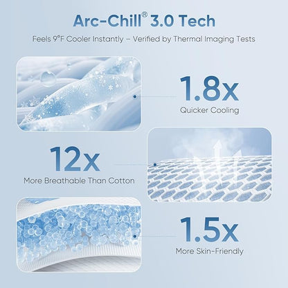 Elegear Queen Cooling Mattress Pad for Hot Sleepers, Waterproof Cold Mattress Topper with TriSupport 3D Tech Balanced Support & Enhanced Breathability, Soft Fluffy Bed Protector Deep Pocket Up to 16"