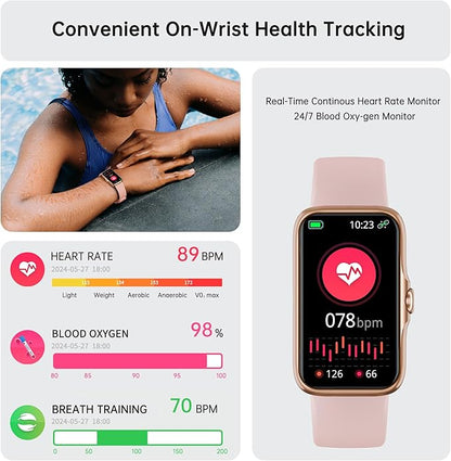 Health Fitness Tracker, Smart Watch with 24/7 Heart Rate and Blood Oxygen Monitor, Sleep Tracker with IP68 Waterproof, Activity Tracker Pedometer Step Counter for Women Men