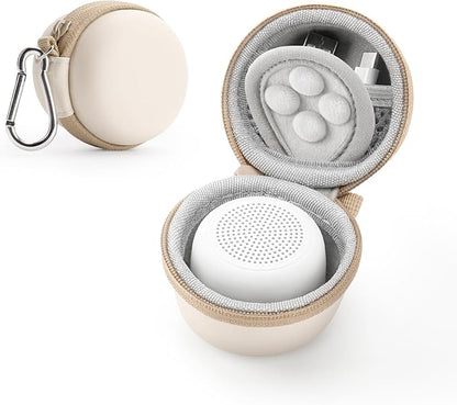 Carrying Case for Babelio White Noise Machine, Mini Sound Machine Protective Compact Traveling Storage Bag, Scratches Shockproof Waterproof (Only Case) (Beige, S)