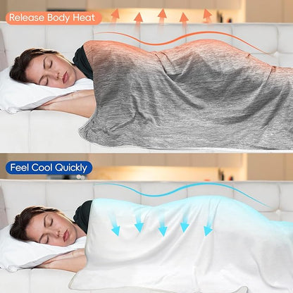 Cooling Blankets for Hot Sleepers Twin Size Lightweight Soft Cold Ice Blanket for Summer Sleeping Double Side for Night Sweats Bed Couch Sofa 59x79inch