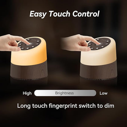 White Noise Machine with 32 Soothing Sounds, 9 Colors Night Lights, Auto-Off Timer, Adjustable Volume, Sleep Sound Machine for Babys, Kids, Adults