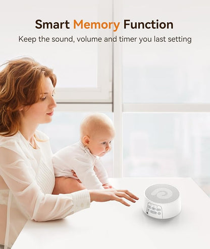 Dreamegg White Noise Sound Machine for Adults Sleeping, D3 Pro Sound Machine for Baby Adults, 29 HiFi Sound, Battery/Adapter, Portable Sound Machine for Sleeping, Sound Therapy for Home Office Travel