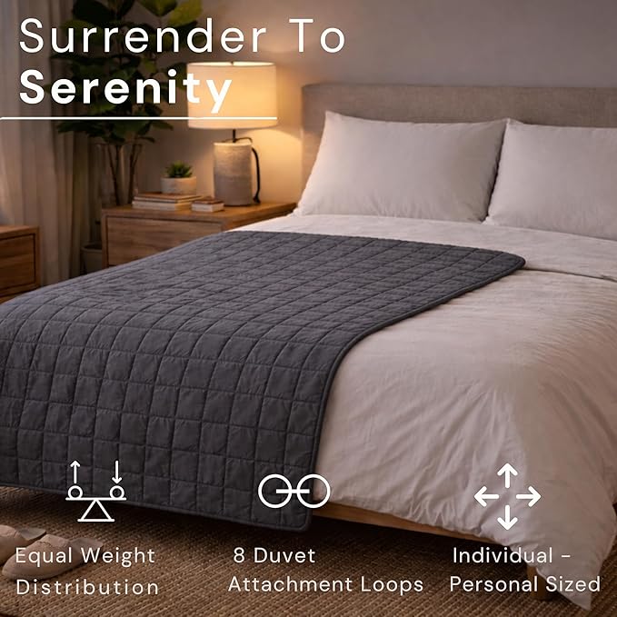 HomeSmart Weighted Blanket 15lbs, Individual Size, 60"x80", Sized for Use As Personal Weighted Blanket, Soft Breathable Fabric,