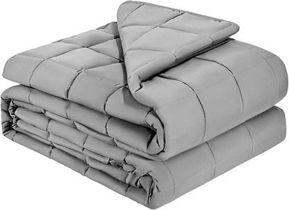 VEVOR Weighted Blanket 60 x 80 inch - Queen Size, 25 lbs Heavy Blanket with Cooling Glass Beads, Soft & Breathable for All-Season Use, Suitable for Adults 250–310 lbs, Ideal Gift Choice (Grey)