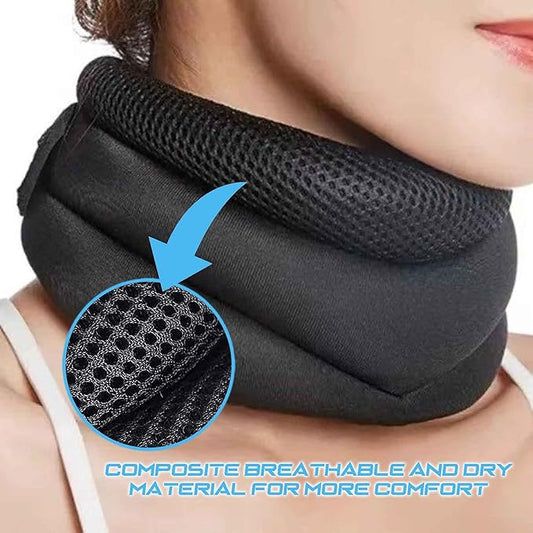 VitaVix Neck Support, Anti-Forward Tilt Neck Traction Device for Neck, Ergonomic Neck Pain Relief Collar for Snoring, Fuyobiz Adjustable Soft Foam Support (Medium Size)