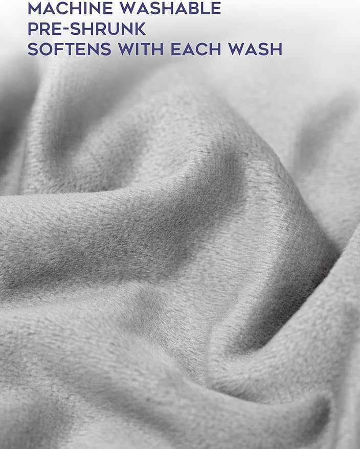 YnM Fuzzy Duvet Cover for Weighted Blankets (Light Grey, 60''x80'') …