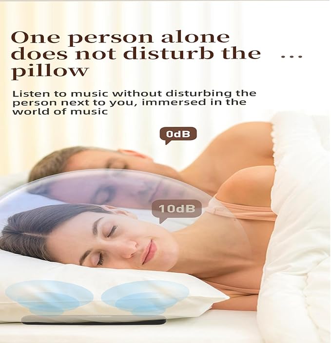 Pillow Speaker Portable Sleep Sound System for Side Sleepers White Noise Machine for Relaxation and Sleep Aid Perfect for Travel Home and Bedtime Use