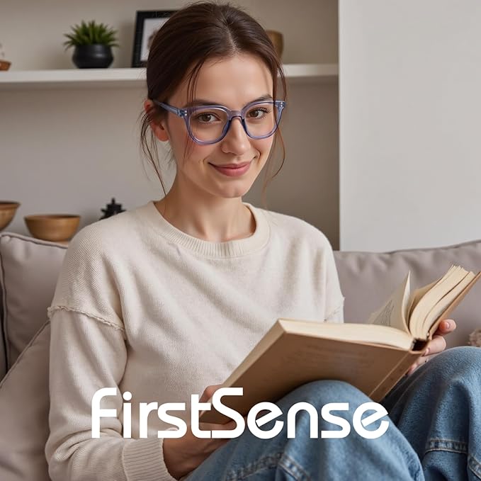 Reading Glasses for Men Women Blue Light Blocking with Spring Hinge, Blocking Readers Anti UV Ray Filter Eyeglasses, Square Computer Reader Glasses，Transparent Deep Blue，+3.0