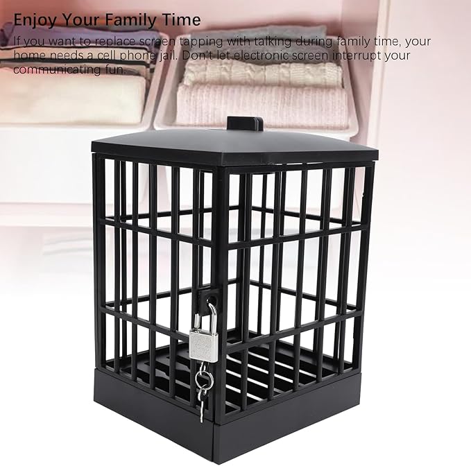 Phone Lock Box with Timer, Cell Phone Jail, Mobile Phone Jail with Timer Cell Phones Prison Lock Up Smartphone Stand Holder Classroom Home Table Office Storage Gadget (All
