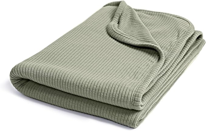 Ultra-Soft Rayon Made from Bamboo Baby Blanket - 30x40 Inches Double-Layer Swaddle Blanket, Breathable & Hypoallergenic, Lightweight Nursing Cover, Stroller Blanket for Infants & Toddlers