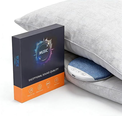 Bluetooth Pillow Speaker for Sleeping, Under Pillow Speaker with Sleep Timer & White Noise, Thin Speaker for Bed, Hi-Fi Sound, 48H Battery, Type-C, Private Listening for Adults & Kids (Pro)
