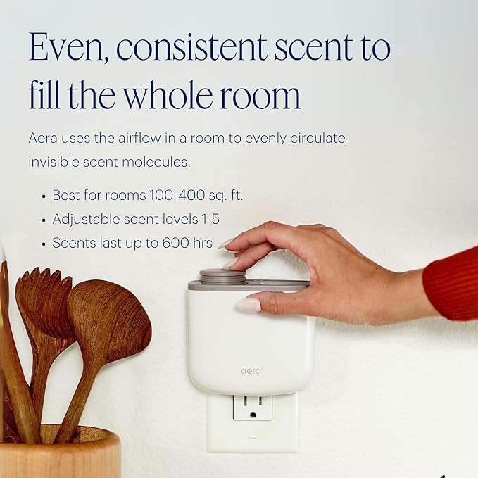 Aera Mini Home Essential Oil Fragrance Diffuser – Waterless Electric Aromatherapy Smart Plug-in, Wi-Fi & App/Alexa Controlled, Hypoallergenic – for Rooms 100-500 sq ft (Capsules Sold Separately)