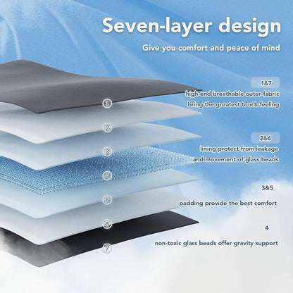 Topcee Weighted Blanket (20lbs 80"x87" King Size) Soft Cooling Heavy Blanket Sleeping, Apply to 190-210 lbs Body, Thick Breathable Blanket with Glass Bead, Easy Care