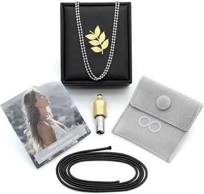 528 Hz Breathing Meditation Whistle Stress Relief Calm Meditation Whistle Frequency Sound Healing Device by Adjusting The Breathing for Anxiety Relief Gold