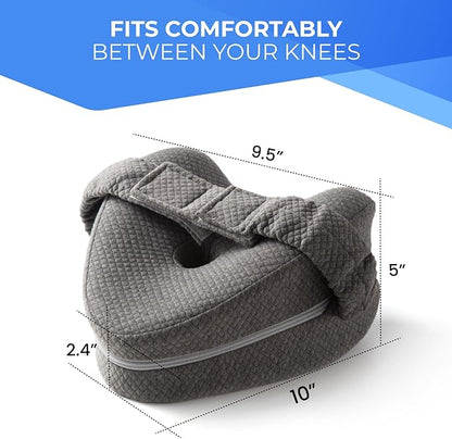 Knee Pillow for Side Sleepers Hip Pain - Between Leg Pillow for Side Sleeping - Sciatica Pain Relief Support for Lower Back, Knees, Joints, and Spine