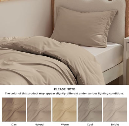 Bedsure Duvet Cover Twin/Twin XL Size - Soft Double Brushed Bedding Set for Kids & Adults, Zipper Closure, 2 Pieces, Includes 1 Duvet Cover (68"x90") & 1 Pillow Sham, NO Comforter, Hazel