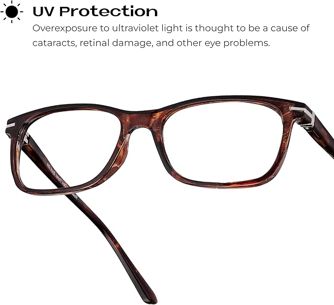 Readerest Blue Light Blocking Glasses – Thin Reflective Lens, Anti-Glare Computer Eyeglasses, UV Protection, Eye Strain Relief (Bourbon Tortoise, 2.75 Magnification)