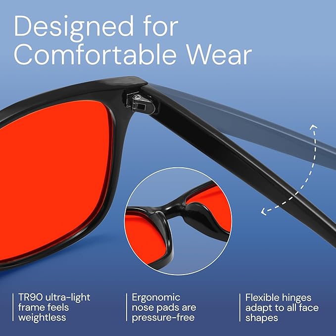 livho Gaming Blue Light Blocking Glasses for Better Sleep, Premium Night Driving, Computer Blockers for Man & Woman