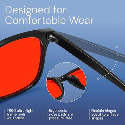 livho Gaming Blue Light Blocking Glasses for Better Sleep, Premium Night Driving, Computer Blockers for Man & Woman