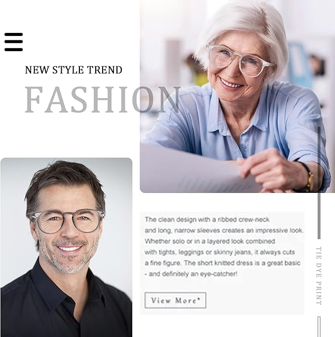 Outray 2 Pack Blue Light Reading Glasses Bifocal Safety Glasses with Readers Side Shields Anti-Saliva for Women Men