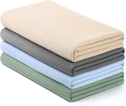 Muslin Swaddle Blankets for Babies, 4-Pack Ultra Soft Breathable Receiving Blankets, Large 45''x45'' Baby Wraps for Boys Girls, Newborn Essentials Shower Gifts